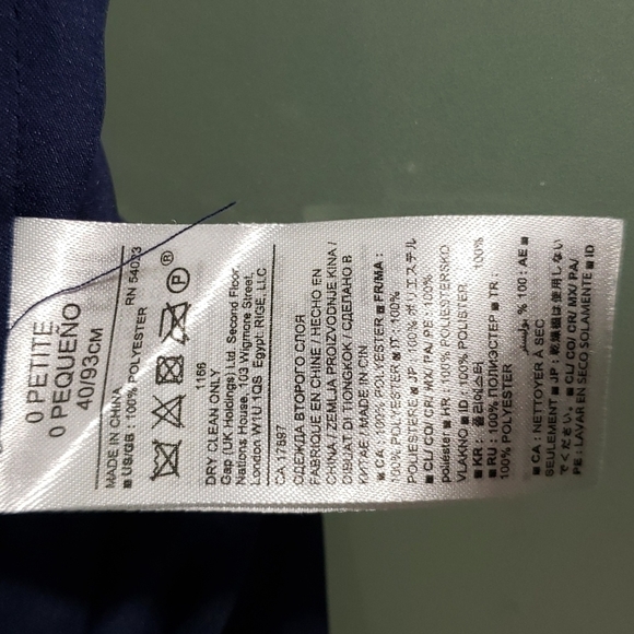 Banana Republic Blue/ White Dress w Pleats, Sz 0 - Picture 8 of 8